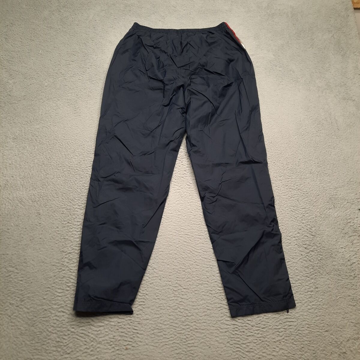 VINTAGE Adidas Windbreaker Pants Men's Large Blue Red Nylon VINTAGE Adidas Windbreaker Pants Men's Large Blue Red Nylon