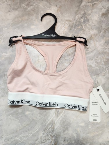 Bralette inalámbrico moderno de algodón sin forro Calvin Klein para mujer, XS - Imagen 2 de 3
