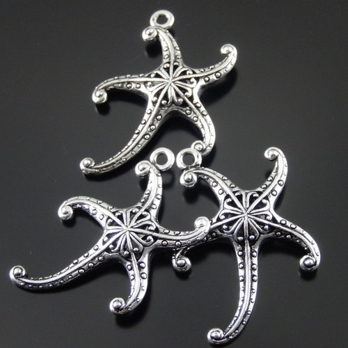 ATQ Silber Ton Legierung Heißer Verkauf Seestern Anhänger Charms Fundstücke 5 Stck. 32743 - Bild 3 von 6