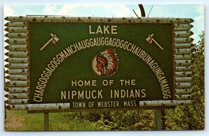 Postcard Ma Webster Lake Chargoggagoggmanchauggagoggchaubunagungamaugg Sign K1 Ebay Abd'nin massachusetts eyaletinin nipmuck kızılderililerinin yaşadığı yerde bulunan, ismi en zor söylenilen göl. details about postcard ma webster lake chargoggagoggmanchauggagoggchaubunagungamaugg sign k1