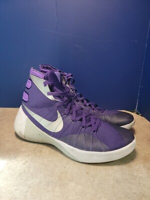 NIKE HYPERDUNK 2015 TB 749645 505 Purple Basketball Hi Top Shoe Men Size 11 Used