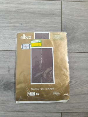 BNIP Vintage Elbeo 15 Denier Lurex Seam Stockings One Size Shoe Sizes 3-6.5