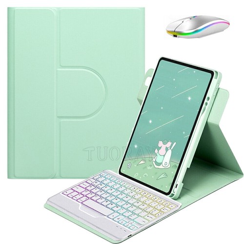 Backlit Keyboard Mouse Rotating Case Cover For iPad 6/7/8/9/10th Gen Air 4 5 Pro - Picture 38 of 71