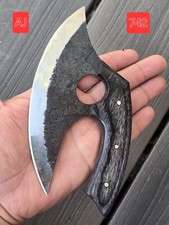 Handmade Carbon Steel Alaskan Ulu Knife Chef ...