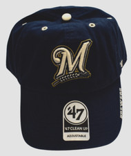 '47 Brand Mens MLB Milwaukee Brewers Ice Clean Up Classic Style Cap Hat New