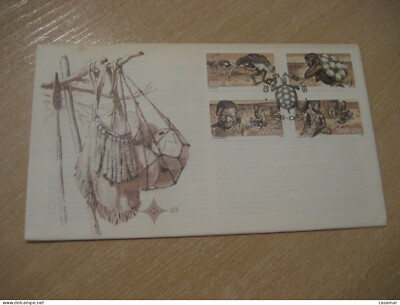 GOBABIS 1978 Yvert 389/92 Bushman Turtle Tortoise Tortue FDC Cancel Cover SWA NA