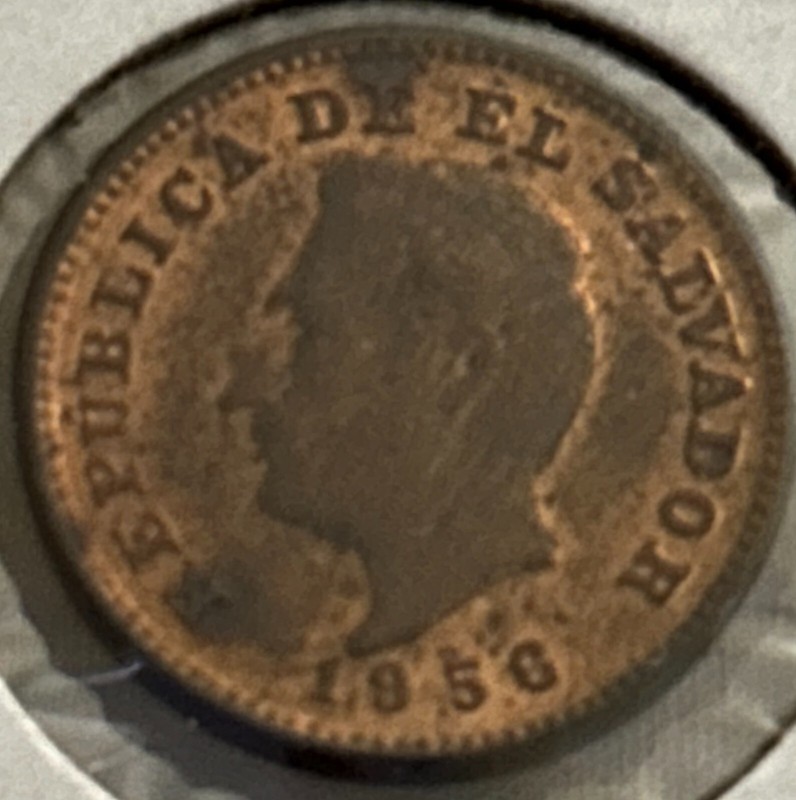 EL SALVADOR 🇸🇻 1 CENTAVO 1956 COIN KM#135.1 -Francisco Morazán -GREAT COIN!