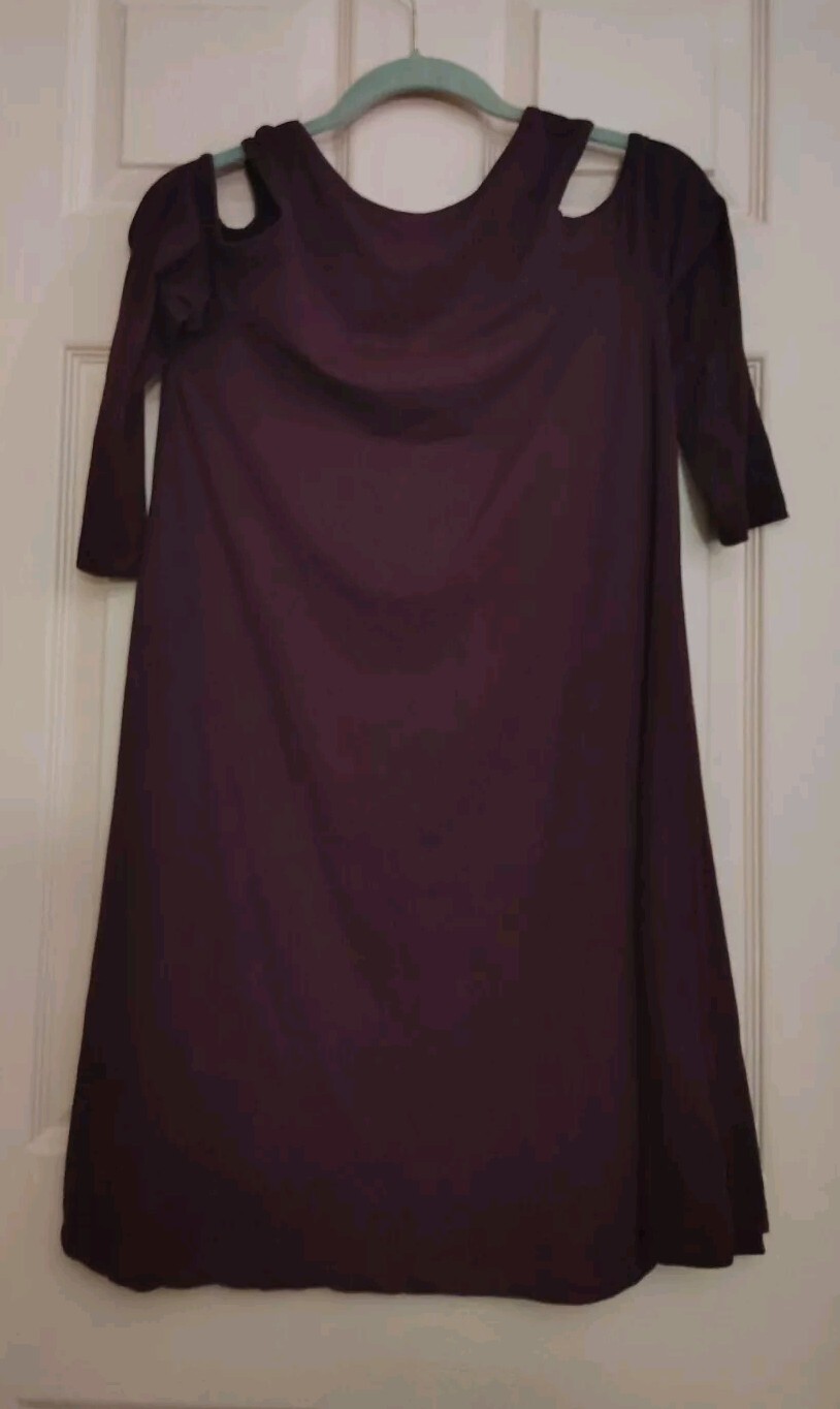 Mudd Purple Medium Polyester Cold Shoulder Dress - image 4