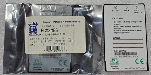 SRAM 2MB RAM Memory Storage Card Sealed SJA-002M5C ~ Pretec SN5002 - US Seller