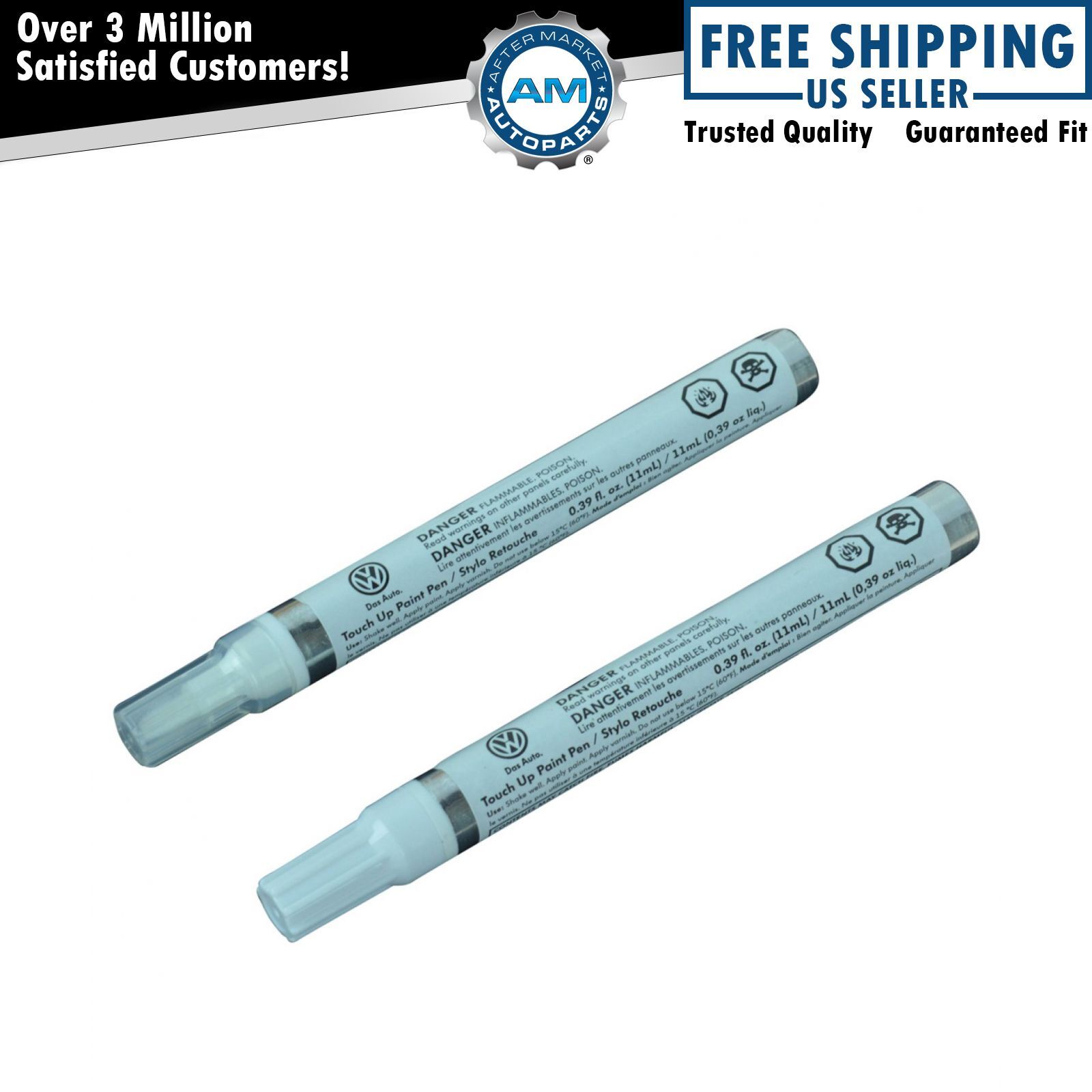 OEM TouchUp Paint Pen Platinum Gray Metallic LD7X Color Code & Clear