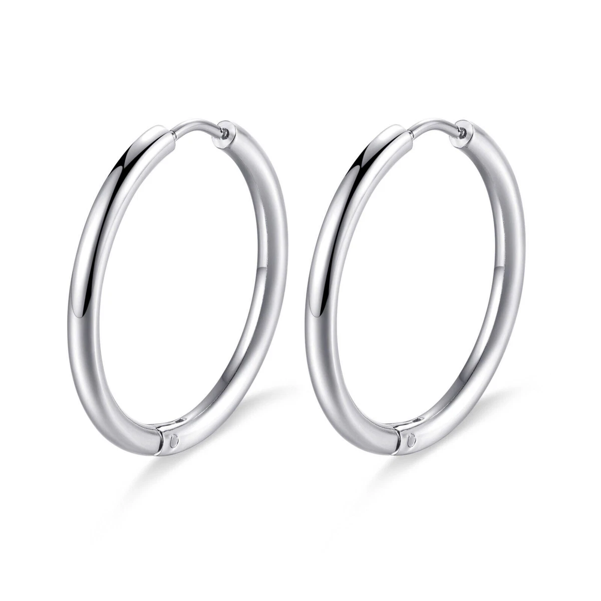 Orecchini A Cerchio In Argento Con Cuore In Zirconia | Gioielli Donna In Argento 925 | Regalo Ideale Per San Valentino