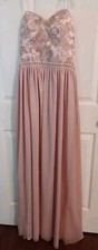 Windsor Long Dress Light Pink M Embroidered Lace Sequin Prom Wedding Party NWT