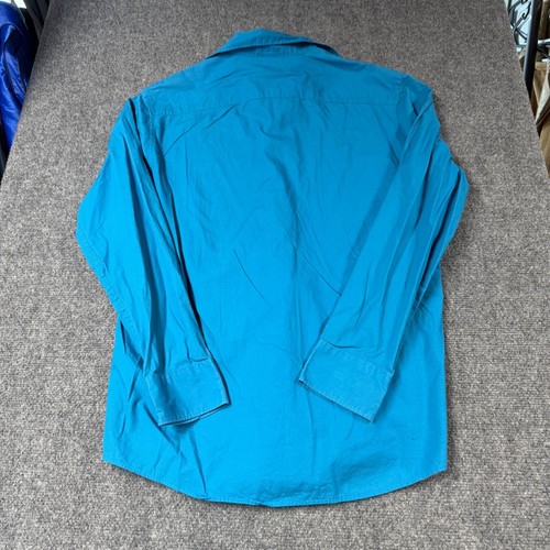 Claiborne Dress Shirt Men's Medium Blue Long Sleeve Collared Essential EUC - Picture 2 of 6