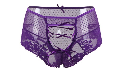 Ladies Sexy Lace Strappy Panty Knickers Thong Underwear Lingerie 8 10 12 18 20 - Picture 7 of 11