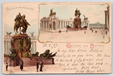 Gruss aus Berlin Monument Street View City Center  Postcard