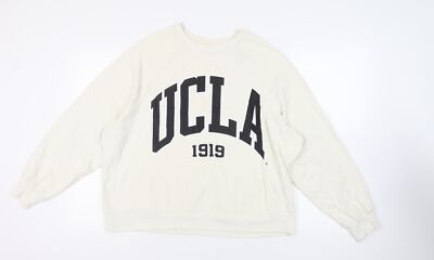 H&M Damen Pullover Sweatshirt elfenbein Baumwolle Größe L Pulli - UCLA