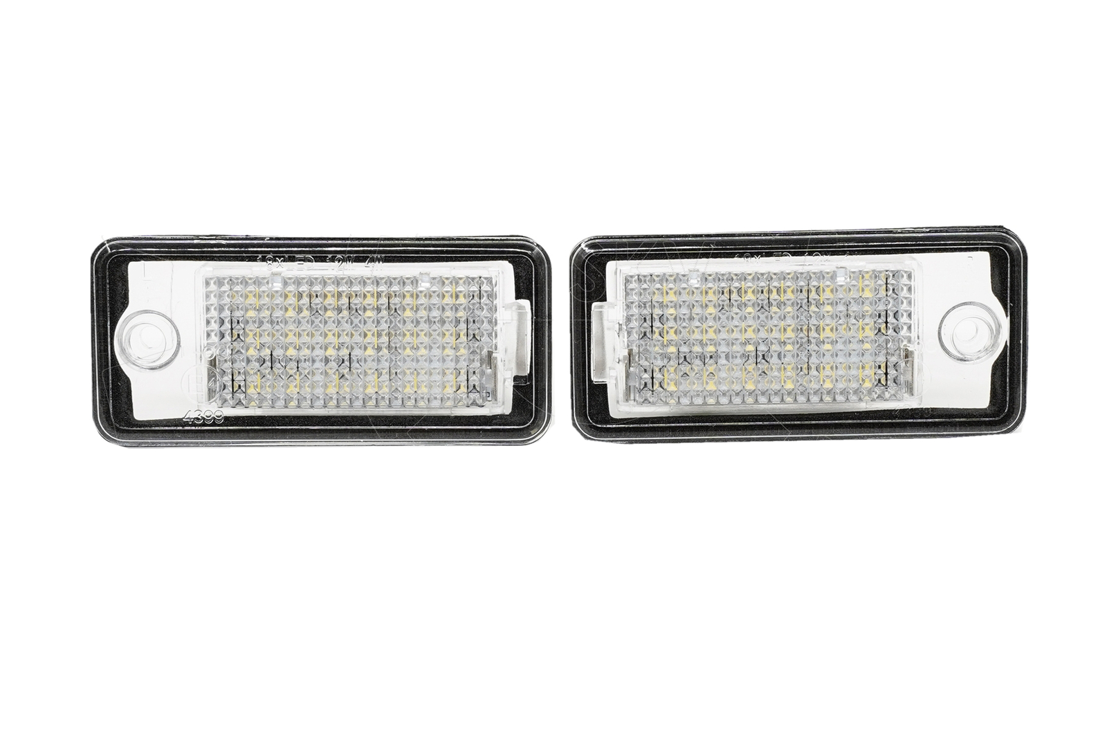 Feu LED immatriculation pour Audi A3 A4 A5 et Q7 avec module anti erreur
