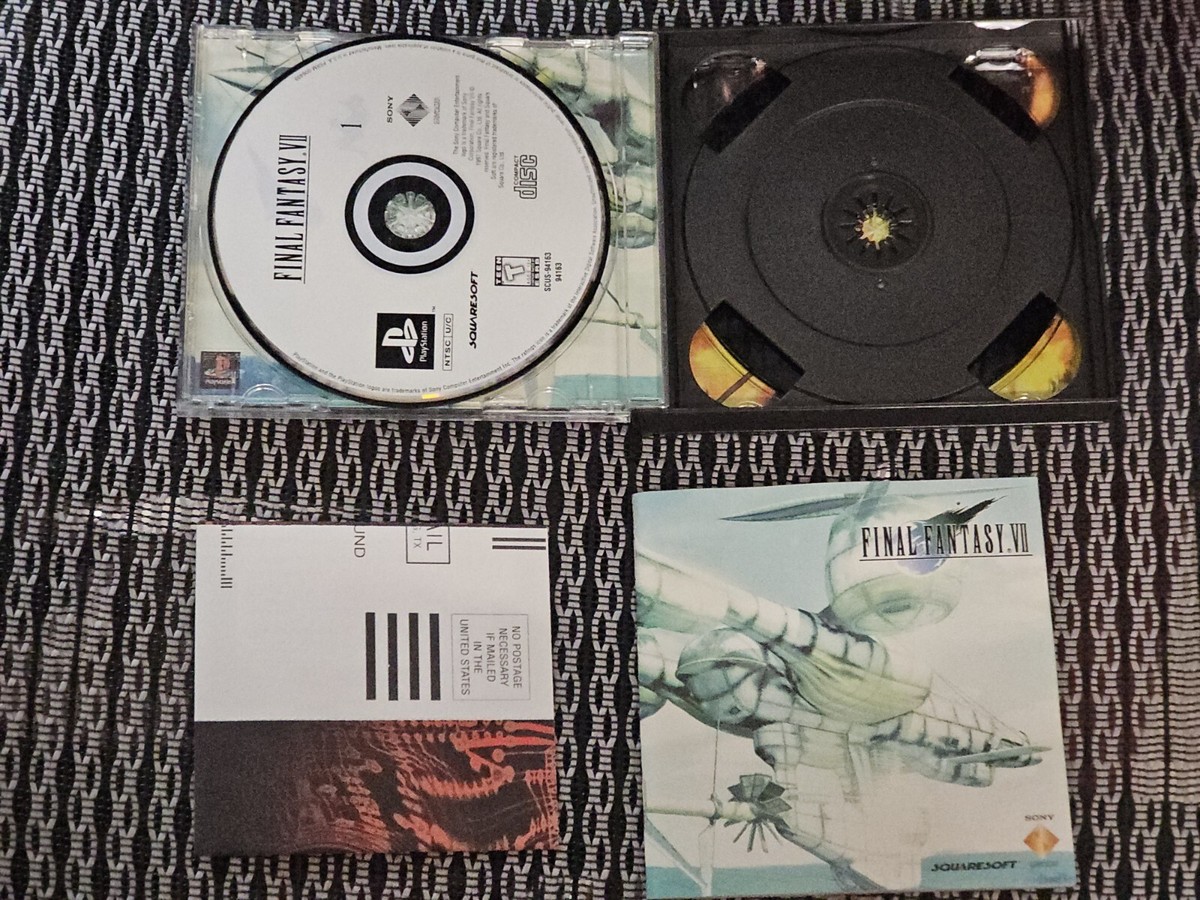 Final Fantasy VII 7 Sony PlayStation 1 1997 PS1 Black Label CIB