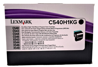 Genuine Lexmark C540H1KG Black High Yield Toner Cartridge New