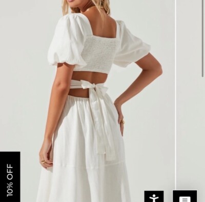 ASTR the Label Angeles Dress White Maxi XS NWT $164 | eBay