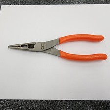 Snap-on Tools Usa 9 Orange Needle Nose Pliers Wcutter Side Fastener 196ancf Snap-on Tools Usa 9 Orange Needle Nose Pliers Wcutter Side Fastener 196ancf