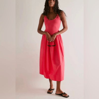 Free People Dylan Midi Dress Size L. B18 | eBay