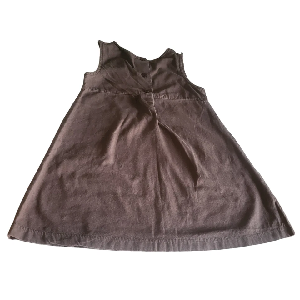 Vestido Boho BlueBeri Boulevard Niñas Bordado Sin Mangas 4T Punto Floral Marrón  Foto 3 de 4