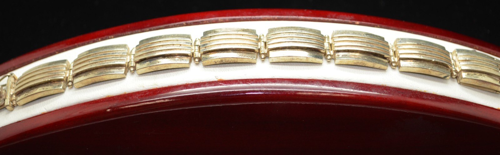 Sterling Silver Thick Square Design Bracelet 6.5"… - image 1