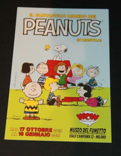 Wow Postcard Comic Book Museum - The Fantastic World of Peanuts Exhibition 2015