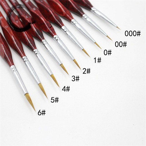 1XPaint Experto Set Sable Detalle de Cabello Miniatura Arte Cepillos de Uñas Trabajo Pupila #ZH - Imagen 7 de 16