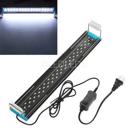 LAMPADA PLAFONIERA 30CM 42 LED 30-40CM ACQUARIO LUCE BIANCA BLU PESCI PIANTE - Foto 5 di 6