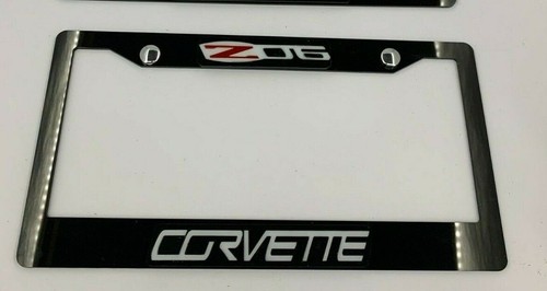 Marco de matrícula para CORVETTE Z06 2 PIEZAS CUBIERTA DE LICENCIA delantera y trasera ENVÍO RÁPIDO - Imagen 2 de 5