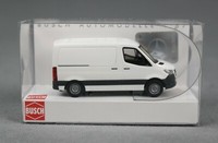 Busch 53400 (H0, 1:87) Mercedes Benz Sprinter Kasten Weiß, Kurzer Radstand Neu!
