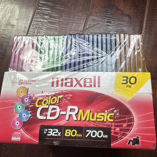 Maxell Color CD-R Music Black Media 80 Minute 700MB 30 PACK BRAND NEW - Picture 10 of 10