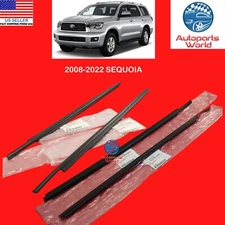 GENUINE OEM TOYOTA 08-22 SEQUOIA FRONT & REAR DOOR BELT WEATHERSTRIP SET OF 4