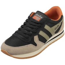 Gola Daytona Mens Classic Sneakers in Black Khaki - 9 US