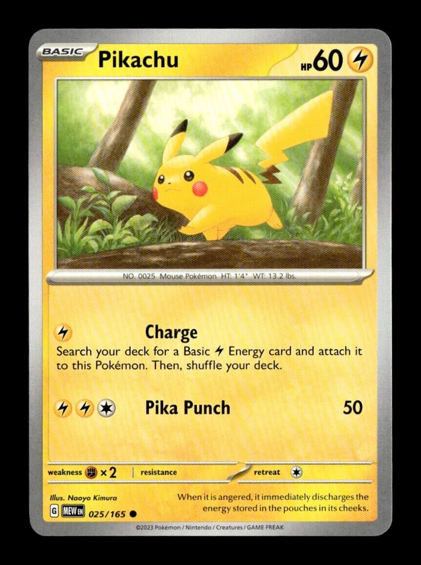 Pokémon TCG - Pikachu - 025/165 - SV: Scarlet & Violet 151 Pokémon TCG - Pikachu - 025/165 - SV: Scarlet & Violet 151