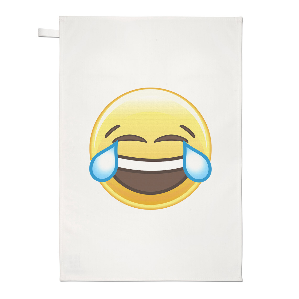 Laughing Crying Emoji Tea Towel Dish Cloth - Smiley Face Funny