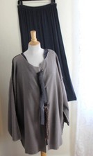 Ria Morgan Os 2 M L Xl Silk Skirt Lagenlook  Tunic Jacket Skirt Suit Nothing Mat