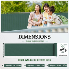 Garden Privacy Screen Fence Netting 95% UV Shades Windbreak Mesh Outdoor Balcony