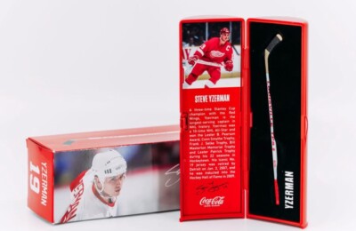 2025 STEVE YZERMAN Mini Hockey Stick w/ Case Detroit Red Wings NEW 1/14/2025