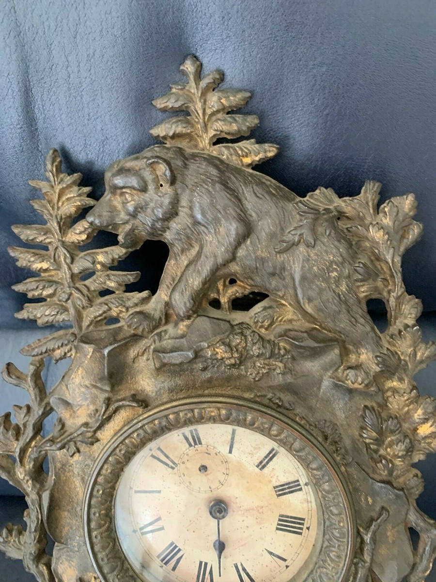 ラマ リャマ 置物 オブジェ 金属 シルバー 2点 レア希少 レトロ ビンテージ Antique French Japy Freres Bear Hunting Sheep Cast Iron Mantel
