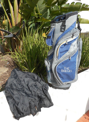 CALLAWAY ORG 14 Cart Bag - The Bridges GC, Rancho Santa Fe, CA, Blue/Gray & Cap!