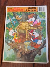 Vintage 1981 Walt Disney Huey Dewey  Louie Whitman Frame-Tray Puzzle 4510D-33