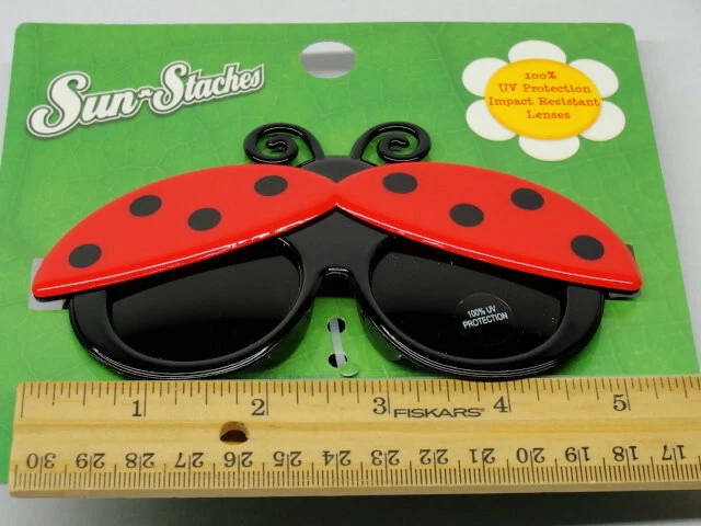 Ladybug Lil' Characters Kid Sunglasses Party Shades Sun-Staches UV400 New - Image 3 of 4