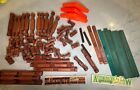 Lincoln Logs Lot Of Wood Building Pieces Roof Trusses Signs Attorney/blacksmith