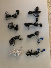 UNBRANDED EARBUDS EARPHONES WIRED - total 8 with one iPhone Lightning adapter 