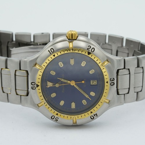Maurice Lacroix Classic Men's Watch Steel/Gold Plated Quartz 38MM Blue ML116 - Picture 7 of 11