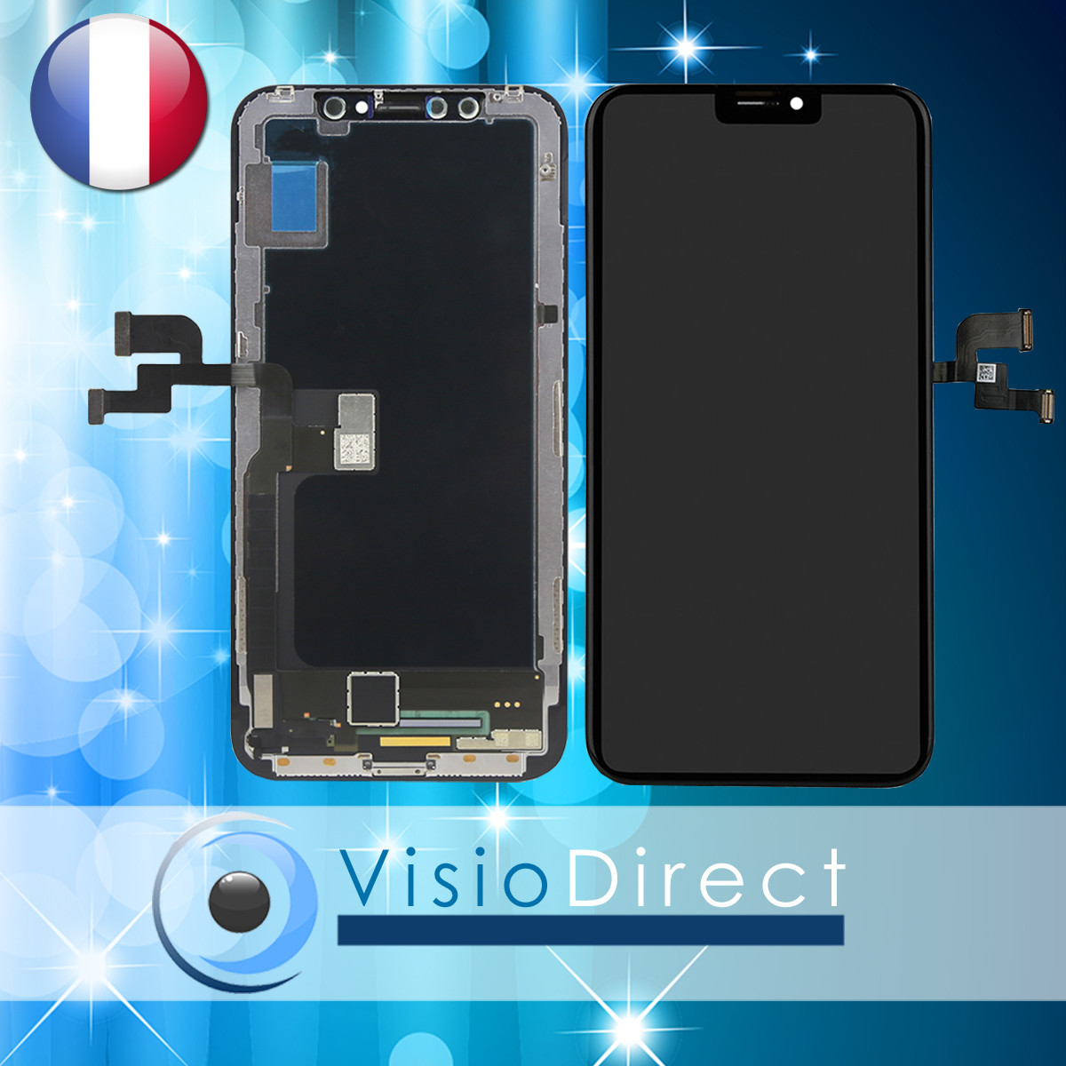 Écran Complet OLED Tactile Pour IPhone X - Remplacement Avec Chassis, Noir, Neuf