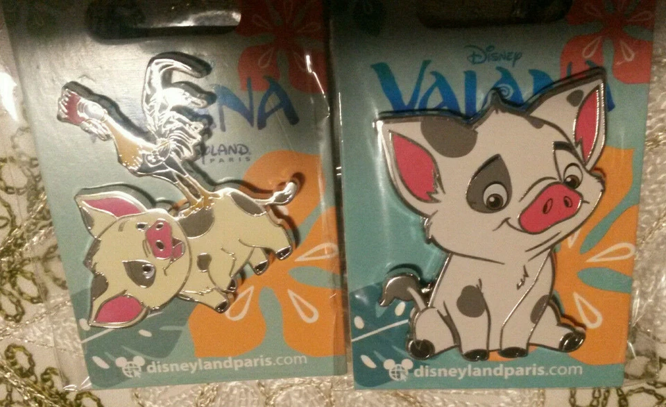Nuevo Pua 2019 y Pua and Hei Hei 2016 Vaiana Disney Land Paris Dlp 2 prendedores Foto 2 de 4